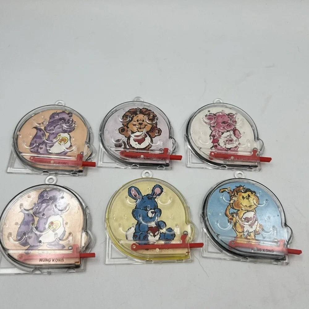 Vintage 1985 Care Bear Cousins Party Favors Pinball Game American Greeting Lot 6